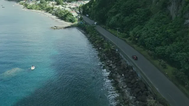 Coastal road in Dominica